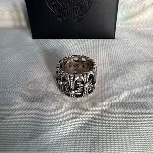 Chrome Hearts 925 Silver & Diamond Cemetery Ring